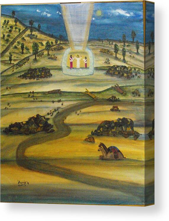 Transfiguration Canvas Print featuring the painting Transfiguration of Jesus by Larry Farris