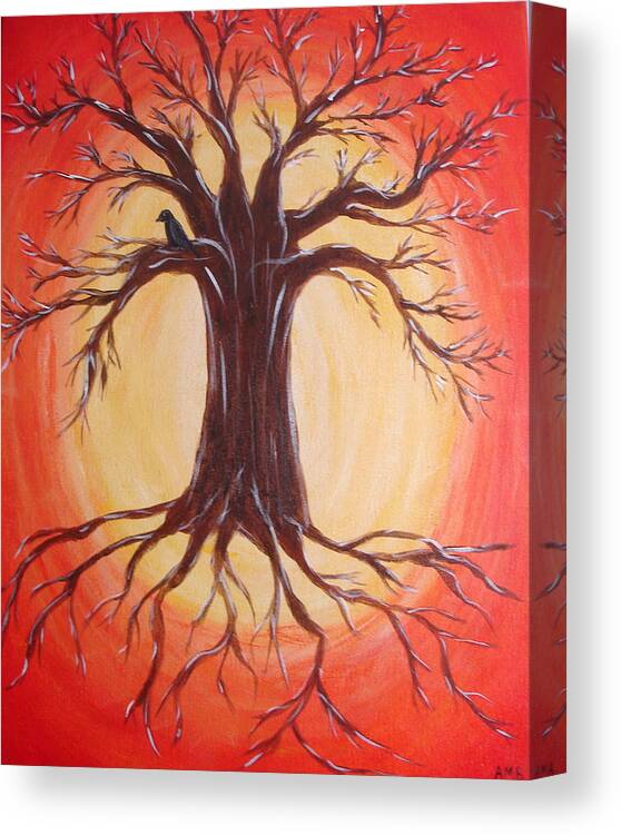 Tree Of Life Canvas Print featuring the painting Tree of Life by Angie Butler
