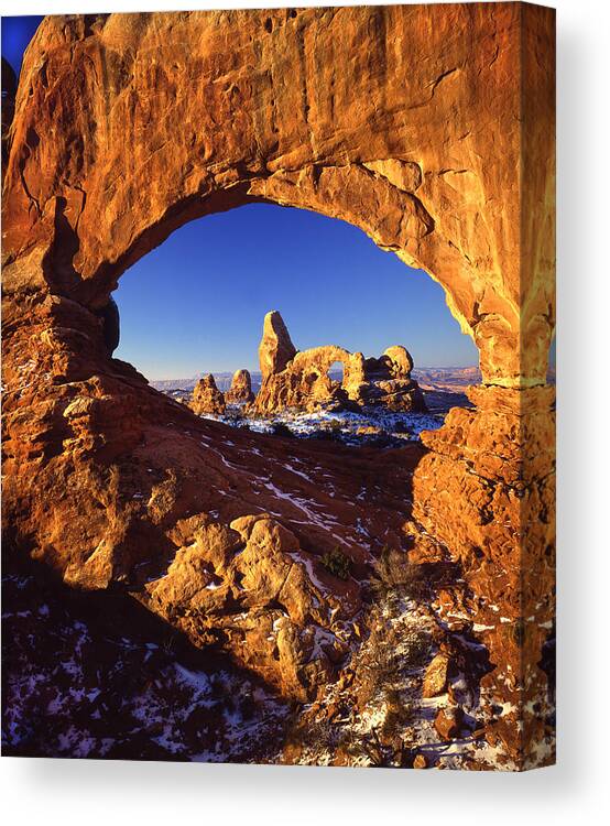 National Park Canvas Print featuring the photograph Turret Arch through North Window by Ray Mathis