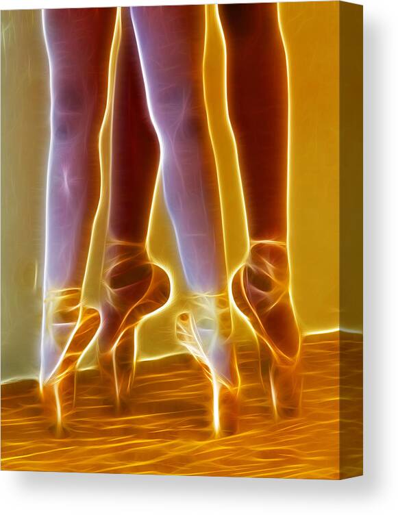 Ballet Canvas Print featuring the photograph Ballet On Point Seond Position by Ginger Wakem