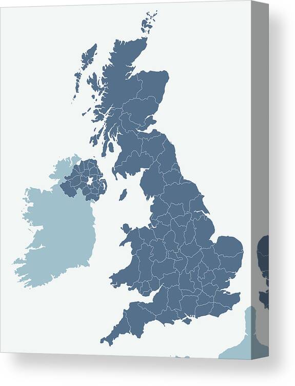 England Canvas Print featuring the drawing United Kingdom by Rambo182