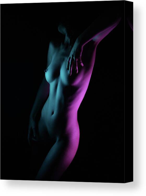 Fine Art Nude Canvas Print featuring the photograph Untitled by Alexbusu