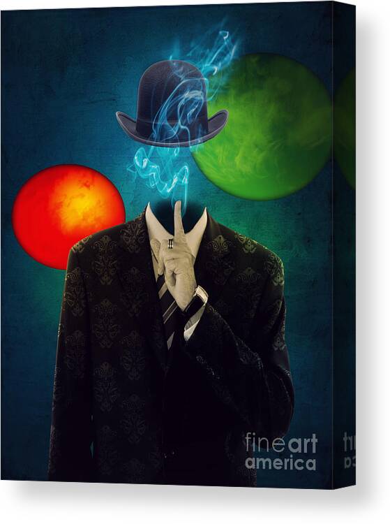 Bowler Hat Canvas Print featuring the photograph Up in Smoke by Juli Scalzi