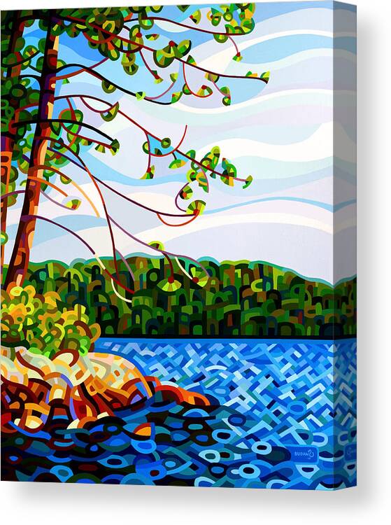 Abstract Canvas Print featuring the painting View From Mazengah by Mandy Budan