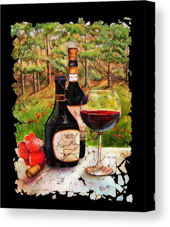 Fresco Canvas Print featuring the painting Vino by O Lena