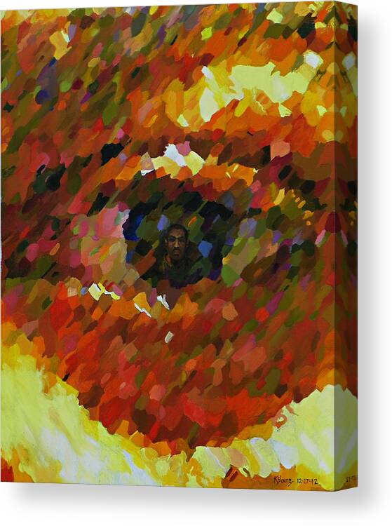 Eye Canvas Print featuring the painting Visual Perception by Kenneth Young