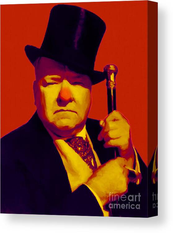 Wc Fields Canvas Print featuring the photograph W C Fields 20130217p50 by Wingsdomain Art and Photography