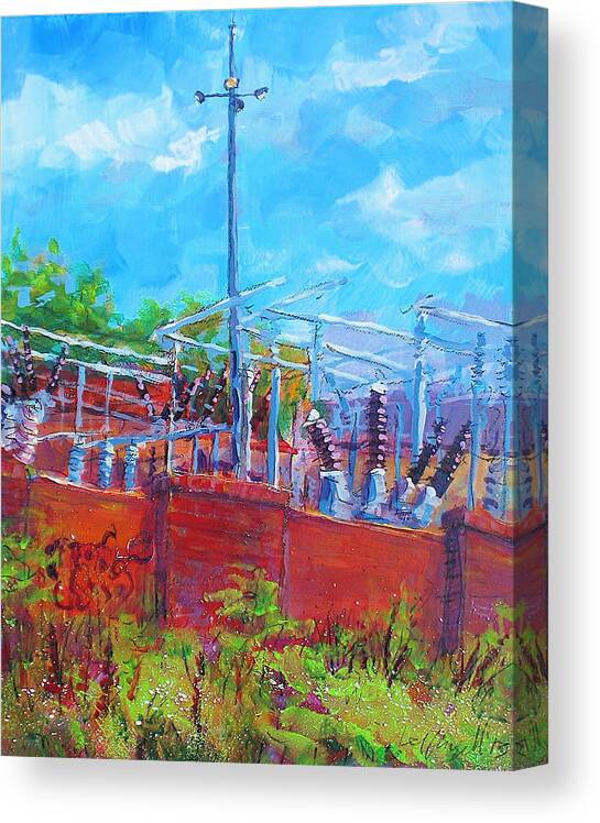 Power Canvas Print featuring the painting Wake Up by Les Leffingwell
