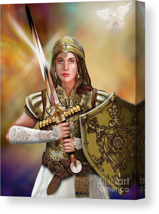 Bride Of Christ Canvas Print featuring the painting Warrior Bride Of Christ by Todd L Thomas