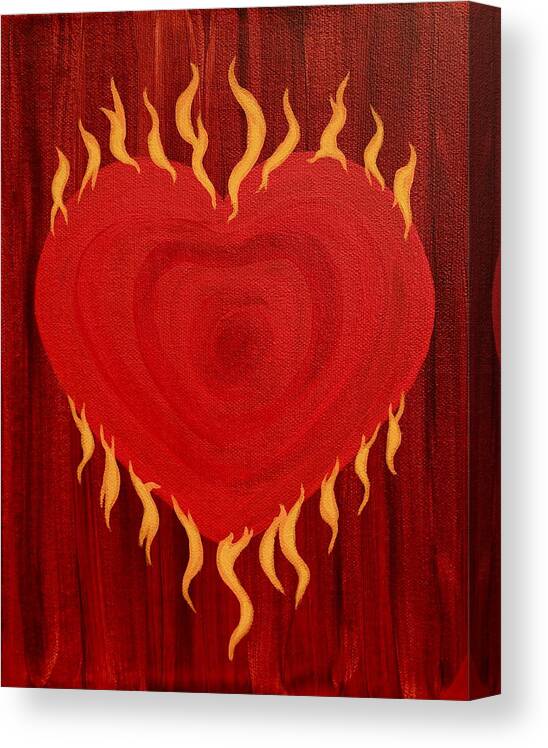 Heart Canvas Print featuring the painting Were Not Our Hearts Burning Within Us by Michele Myers