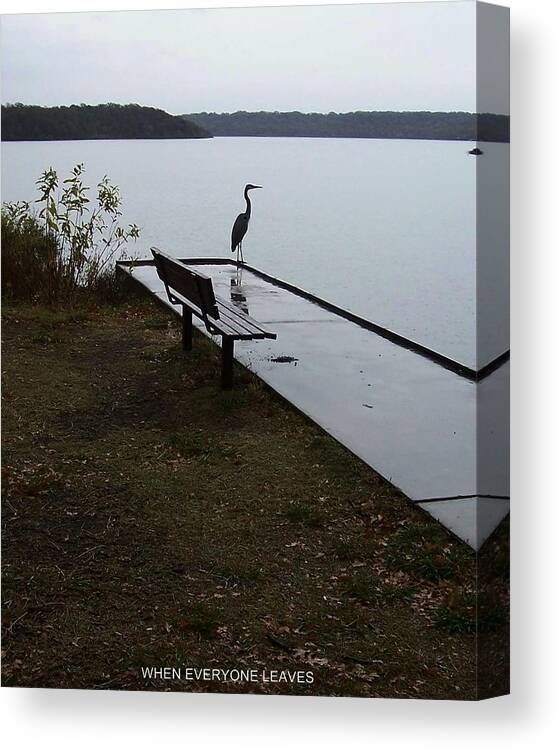 Wild Canvas Print featuring the painting When Everyone leaves by Thomas F Kennedy