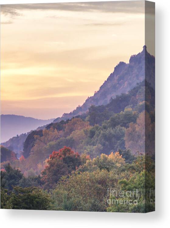 Winona Mn Canvas Print featuring the photograph Winona Fall Colors Slopes by Kari Yearous