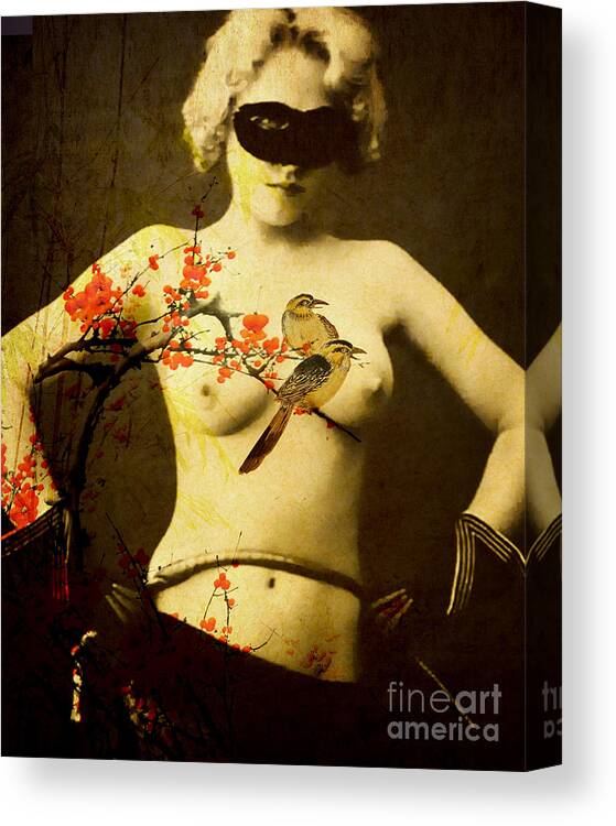 Nostalgic Seduction Canvas Print featuring the photograph Winsom Women by Chris Andruskiewicz