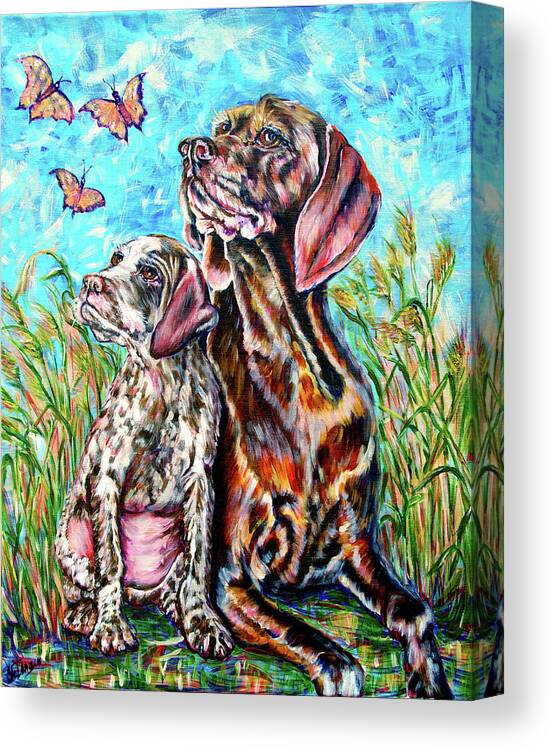 Nature Canvas Print featuring the painting Wonderfield by Yelena Rubin