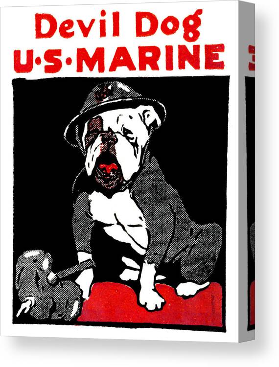 Teufel Hunden WWI Marine Recruting Poster US Marines Devil Dogs! 20x30 