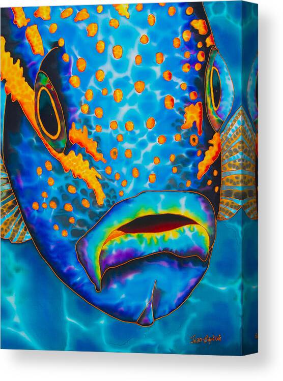 Yellowtail Snapper Canvas Print featuring the painting Yellowtail Snapper by Daniel Jean-Baptiste