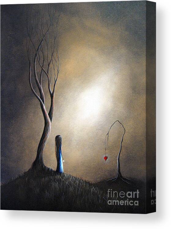Surreal Canvas Print featuring the painting Your Memory Lives On In Me by Shawna Erback by Moonlight Art Parlour