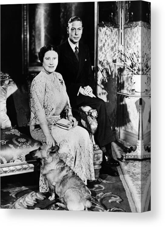 1940s Canvas Print featuring the photograph British Royalty. British Queen #1 by Everett