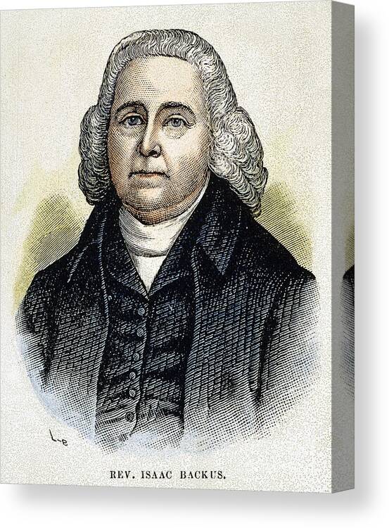 18th Century Canvas Print featuring the photograph Isaac Backus (1724-1806) #1 by Granger