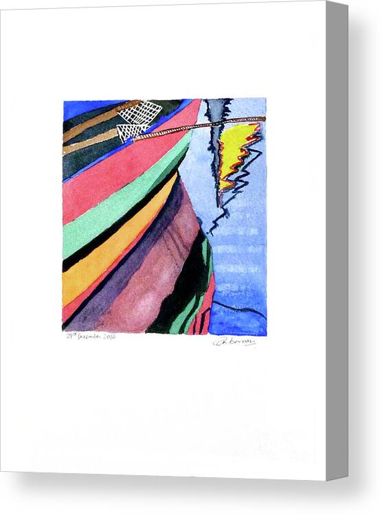 Reflections Canvas Print featuring the painting Reflections by Godwin Cassar