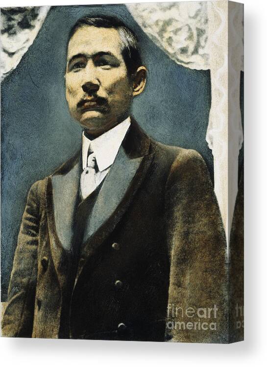 19th Century Canvas Print featuring the photograph Sun Yat-sen (1866-1925) #1 by Granger