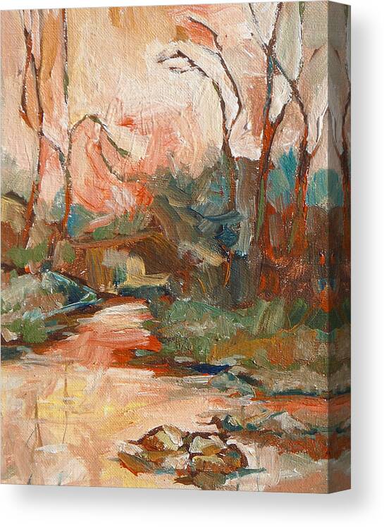 Sedona Canvas Print featuring the painting West Fork 2 #1 by Sandy Tracey