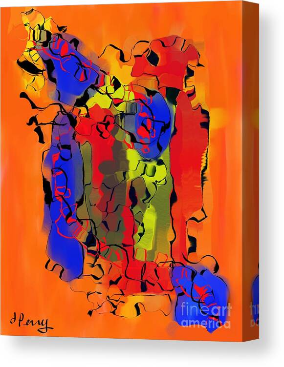Abstract Art Prints Canvas Print featuring the digital art Arrangement by D Perry