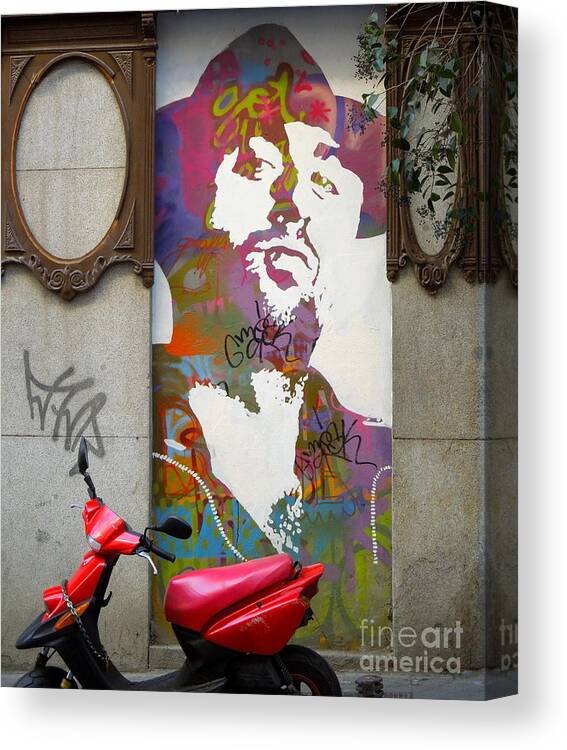 Graffiti Canvas Print featuring the photograph Artistic Words by KD Johnson