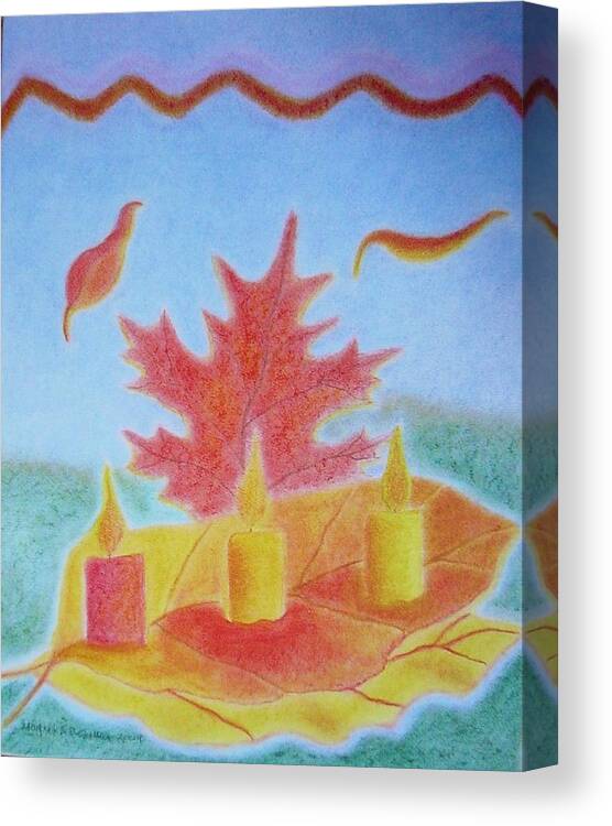 Autumn Leaves Canvas Print featuring the painting Autumn Breeze by Margrit Schlatter