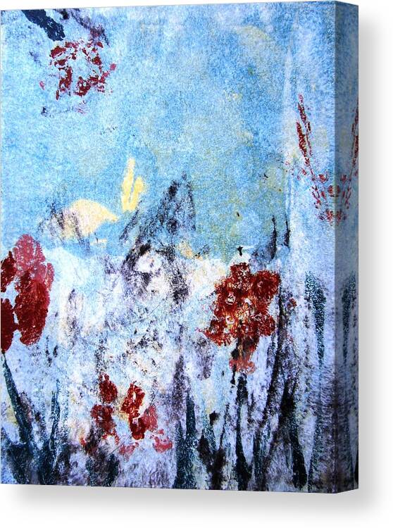 Blue Canvas Print featuring the mixed media Blue by Aimee Bruno