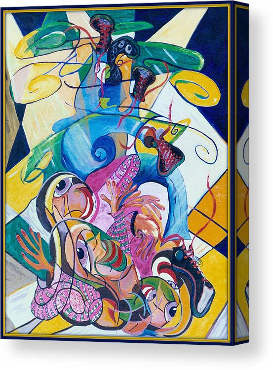  Canvas Print featuring the painting Breakdancer by James Lanigan Thompson MFA
