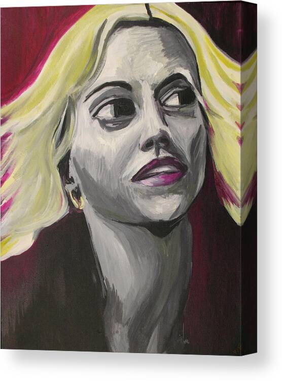  Canvas Print featuring the painting Brittany Murphy by Kate Fortin