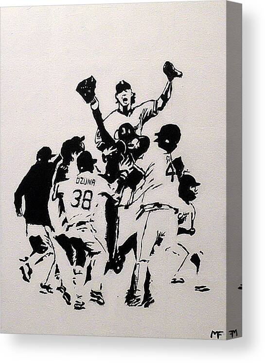 Chicago White Sox Canvas Print featuring the painting Champions by Matthew Formeller