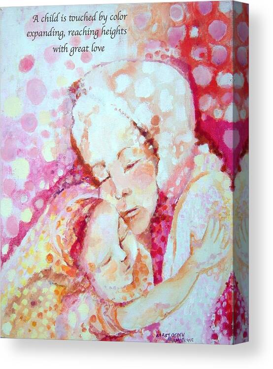 People Canvas Print featuring the painting Child Of Love by Mary Armstrong