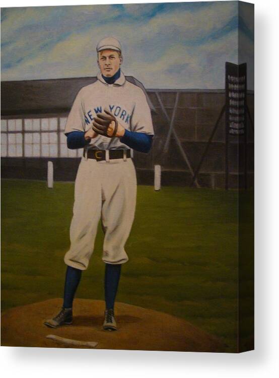 Giants Canvas Print featuring the painting Christy Mathewson by Mark Haley