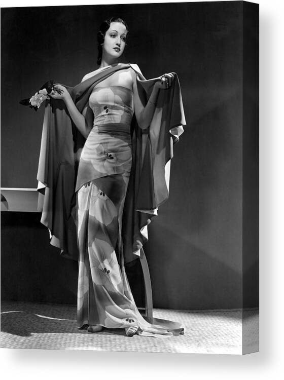 1930s Fashion Canvas Print featuring the photograph Dorothy Lamour, Paramount Pictures by Everett