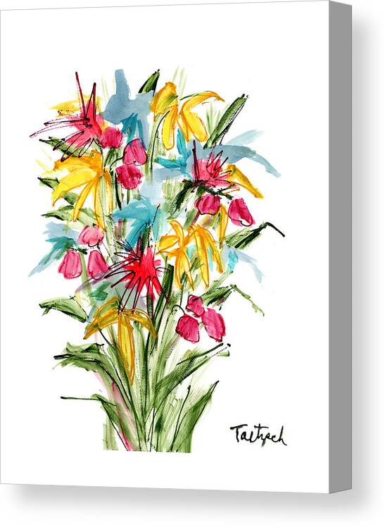 Flowers Canvas Print featuring the painting Floral Nine by Lynne Taetzsch