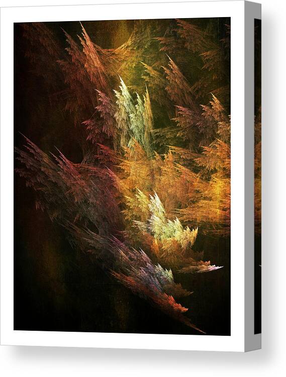 Fractal Canvas Print featuring the digital art Fractal Forest by Bonnie Bruno