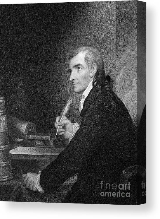 18th Century Canvas Print featuring the photograph Francis Hopkinson (1737-1791) by Granger