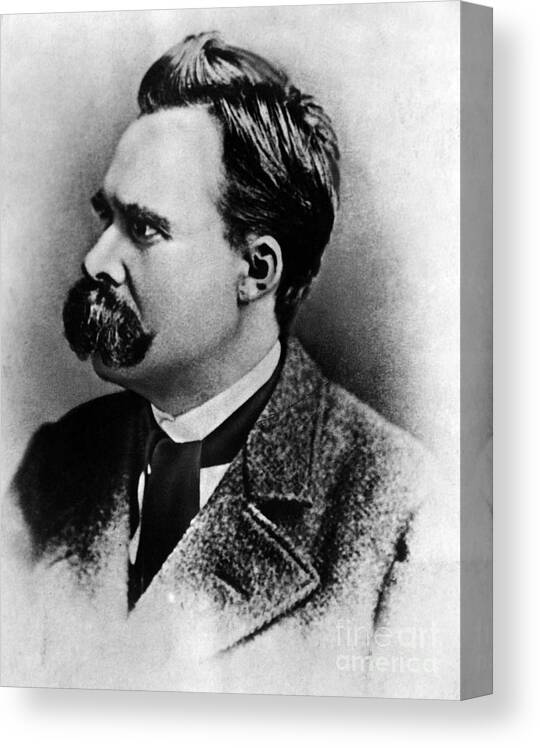 History Canvas Print featuring the photograph Friedrich Wilhelm Nietzsche, German by Omikron