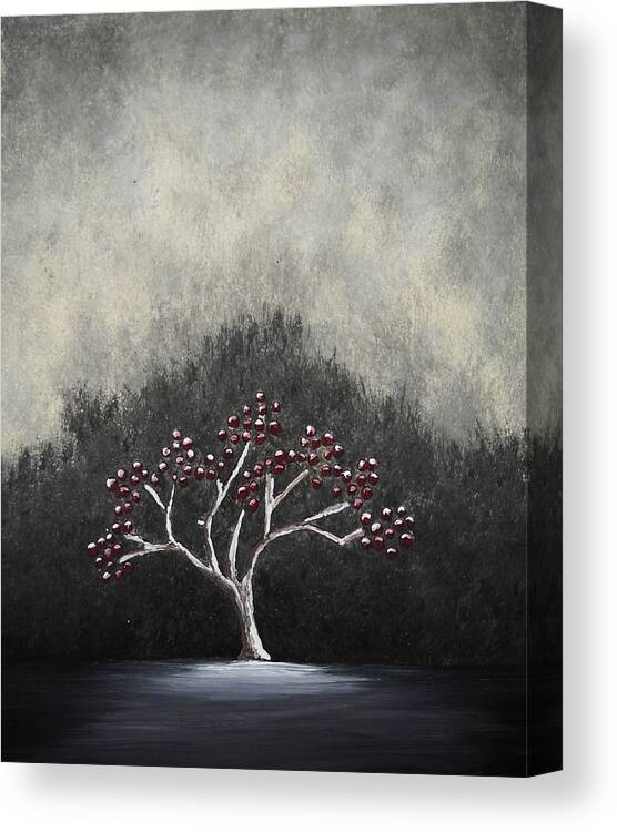 Tree Canvas Print featuring the painting Lonely by Edwin Alverio