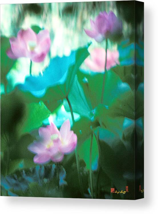 Nature Canvas Print featuring the photograph Lotus--Ethereal Impressions ii 20A1 by Gerry Gantt