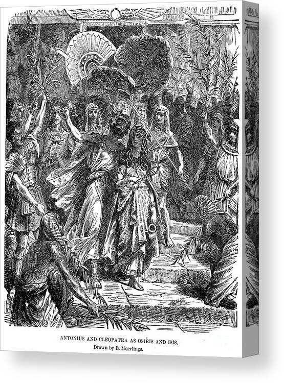 1st Century B.c Canvas Print featuring the photograph Marc Antony & Cleopatra by Granger