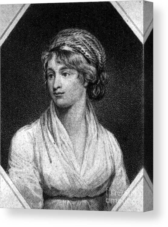 History Canvas Print featuring the photograph Mary Wollstonecraft by Photo Researchers