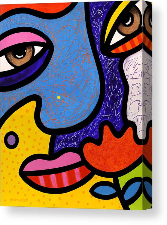 Eyes Canvas Print featuring the painting Max by Steven Scott