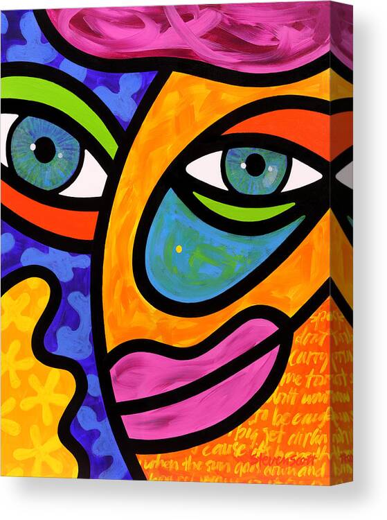 Eyes Canvas Print featuring the painting Penelope Peeples by Steven Scott