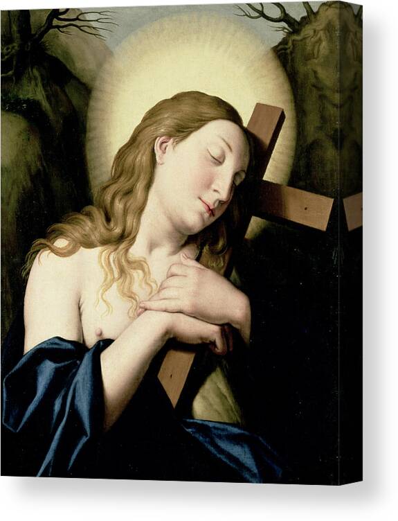 Religion Canvas Print featuring the painting Penitent Magdalene by Il Sassoferrato