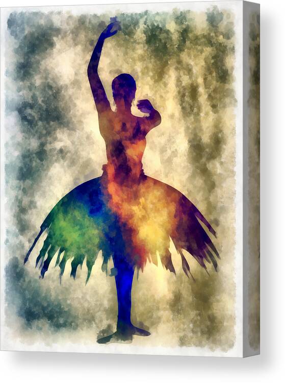 Ballet Canvas Print featuring the mixed media Prima 1 Muse by Angelina Tamez