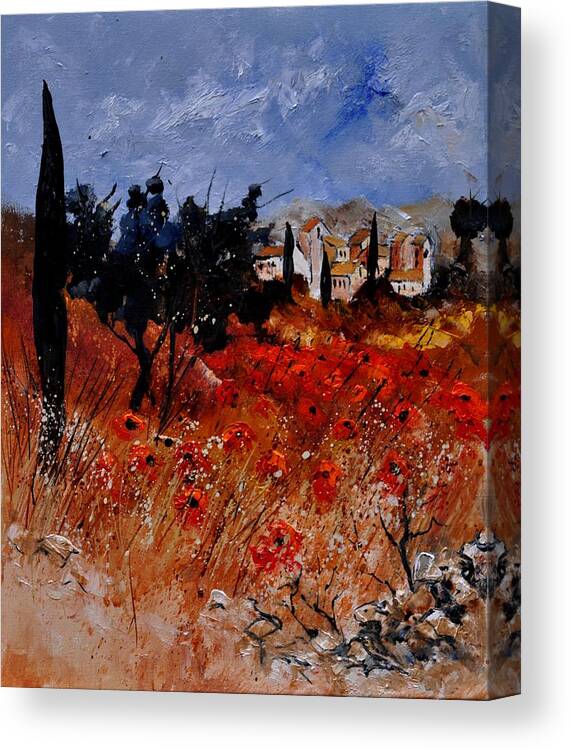 Landscape Canvas Print featuring the painting Provence 561111 by Pol Ledent