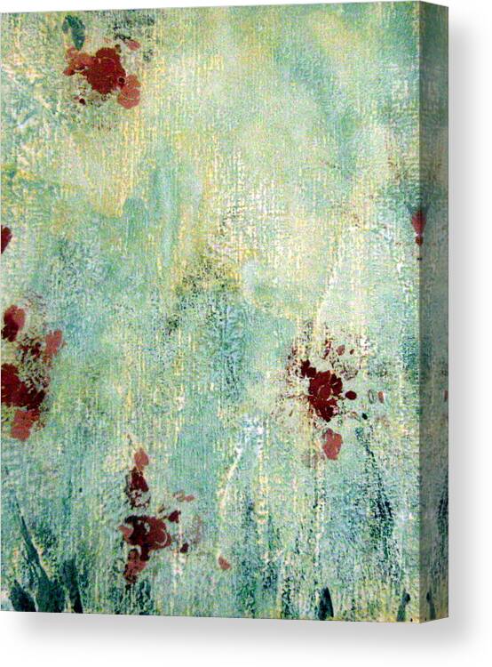 Green Canvas Print featuring the mixed media Red by Aimee Bruno